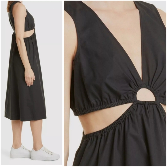 NWT Rails Cutout Rizo Midi Sun Dress Black XL Sundress - Picture 2 of 11